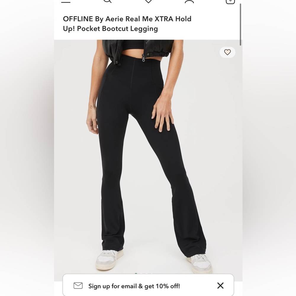 Aerie Black Bootcut Leggings